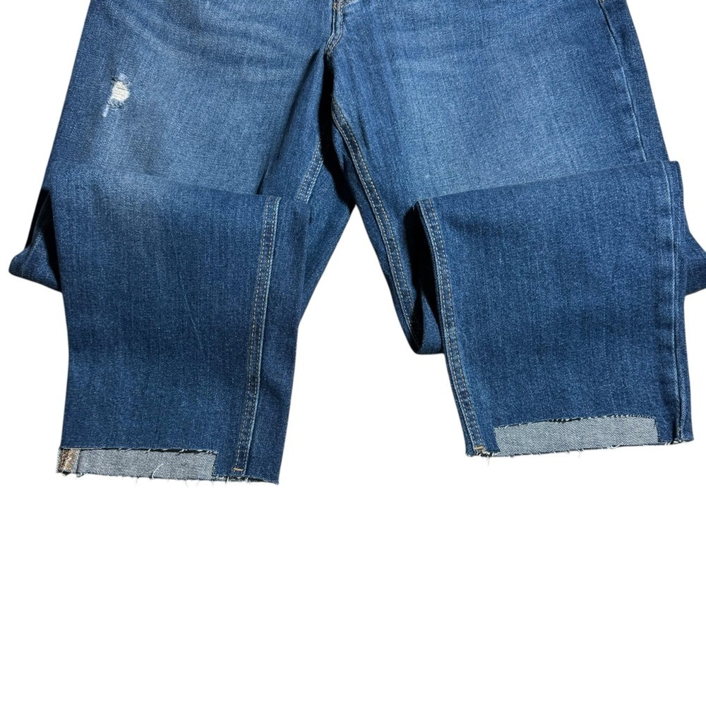 NWT Old Navy Extra High Rise Curvy Straight Leg Raw Edge Distressed Jeans - Picture 5 of 10